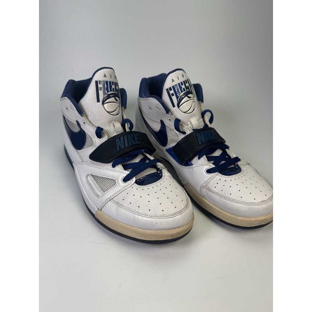 Nike Zoom Air Huarache Basketball Shoes 367171-141 White Blue Sapphire Mens 12